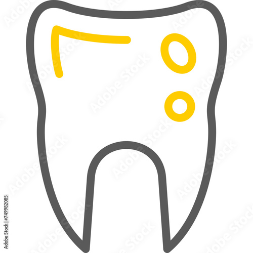 Caries Vector Line Two Color Icons