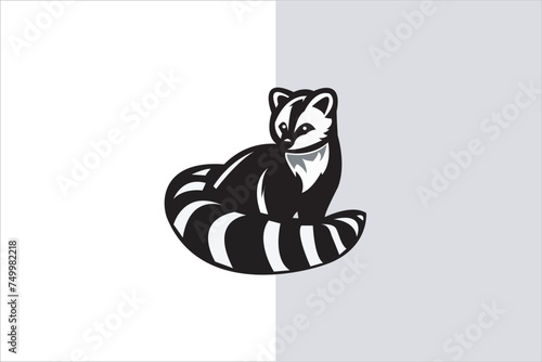  civet logo vector simple black and white background