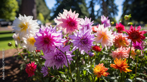 A cluster of various flowers at Point Defiance