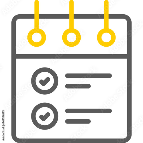 List Vector Line Two Color Icons