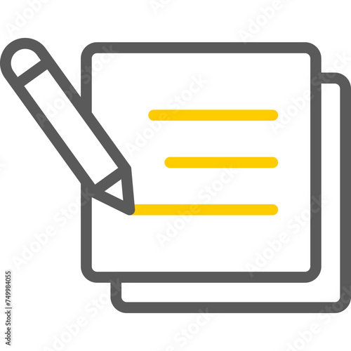 Planning Vector Line Two Color Icons