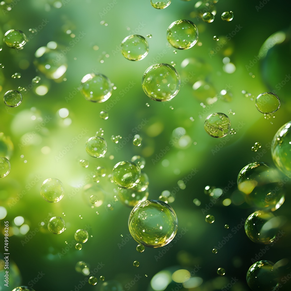 St. Patrick's Day wallpaper by arranging shiny bubbles in a whirlwind pattern