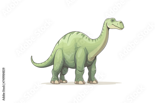 Cartoon brachiosaurus. Vector illustration design.