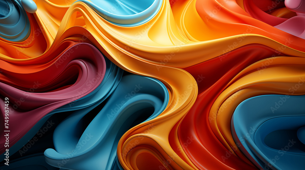 Abstract Wavy Background with Lines and Curves realistic wallpaper created with a generative ai technology Abstract Wavy Background with Lines and Curves realistic wallpaper created with a generative ai technology