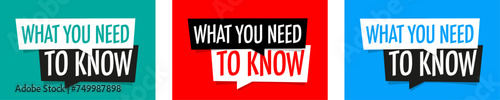 What you need to know