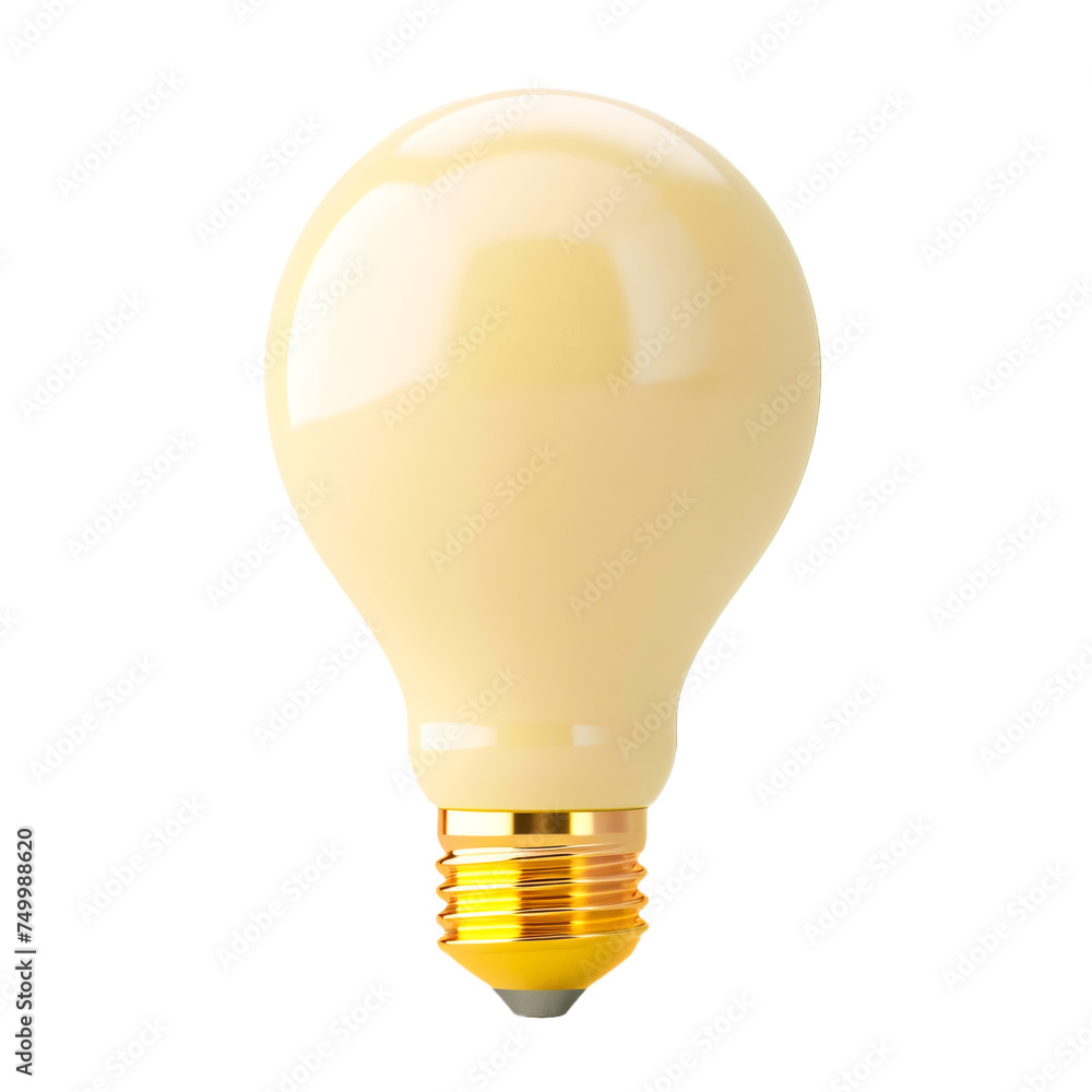 3D render yellow bulb isolated 3D render yellow bulb isolated