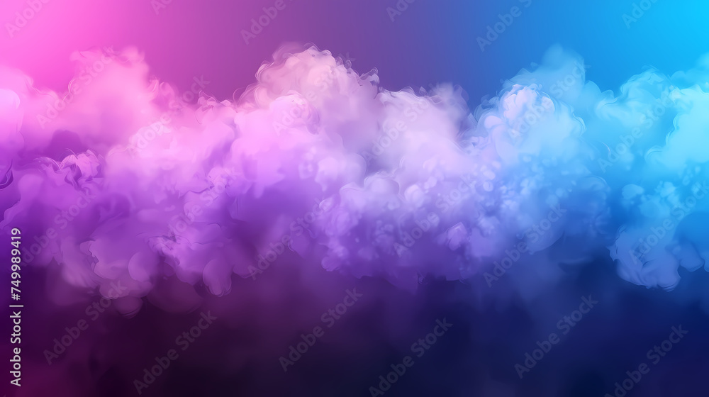 Vibrant Purple and Blue Colored Smoke on a Moody Backdrop