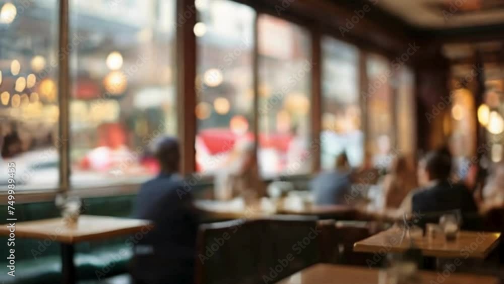 the blurry interior view of a cozy coffee shop during a summer day the blurry interior view of a cozy coffee shop during a summer day