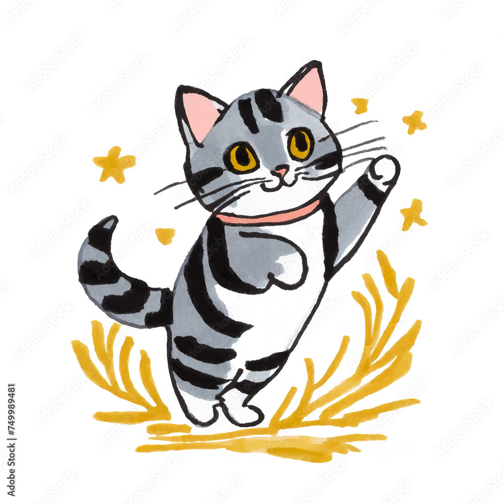 落書き調の子猫のイラスト 落書き調の子猫のイラスト