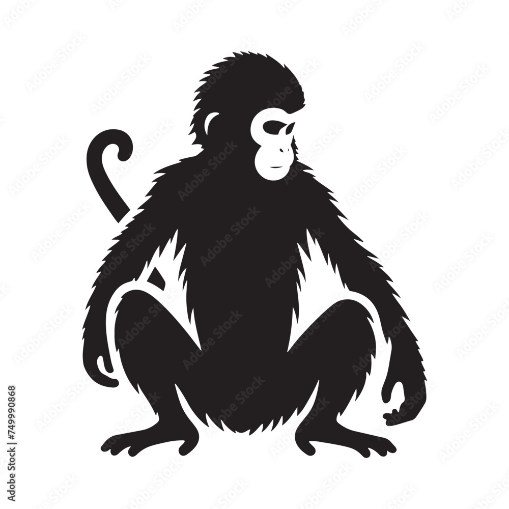 Primal Elegance: Vector Monkey Silhouette - Capturing the Agile and Playful Spirit of Primates in Striking Form. Monkey illustration, Monkey Vector. Primal Elegance: Vector Monkey Silhouette - Capturing the Agile and Playful Spirit of Primates in Striking Form. Monkey illustration, Monkey Vector.