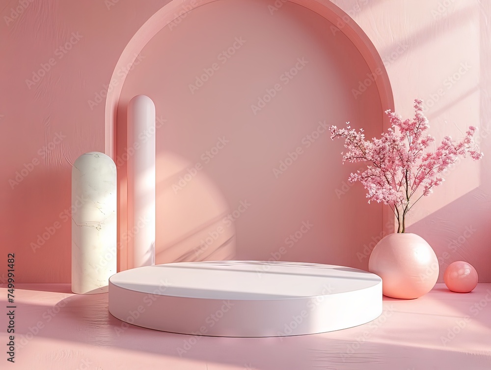 3D background products minimal podium scene with geometric platform 3D background products minimal podium scene with geometric platform