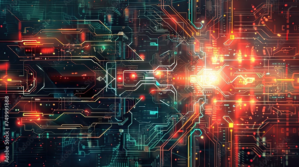 Electronic abstract background. Electronic abstract background.