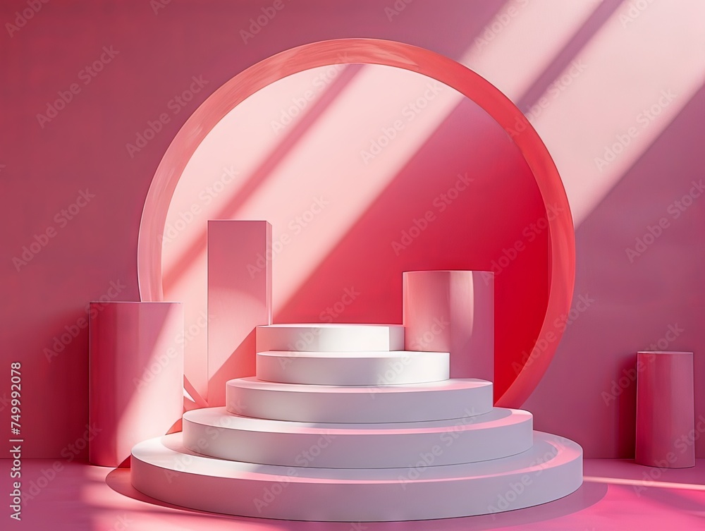 3D background products minimal podium scene with geometric platform 3D background products minimal podium scene with geometric platform