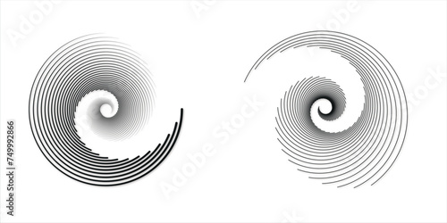 Spiral sound wave rhythm line dynamic abstract vector background