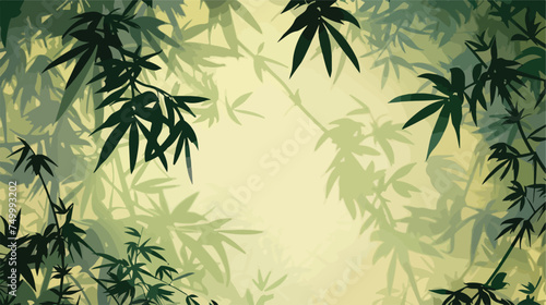 Bamboo leaves tree decorate the garden nature