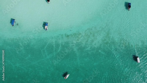 View shot from lagoon of Bacalar, Mexico, Yucatan, Quintana Roo  9 - taken with drone