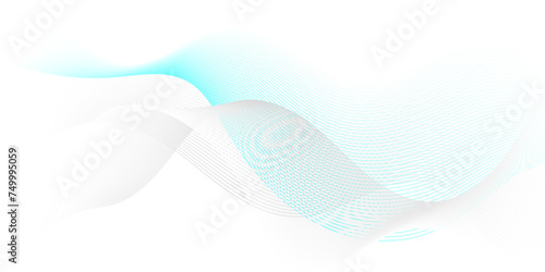 Vector abstract blue technology wave digital line transparent connection blend background. futuristic gradient and white wave curve lines banner design. Modern template design flowing particles wave.