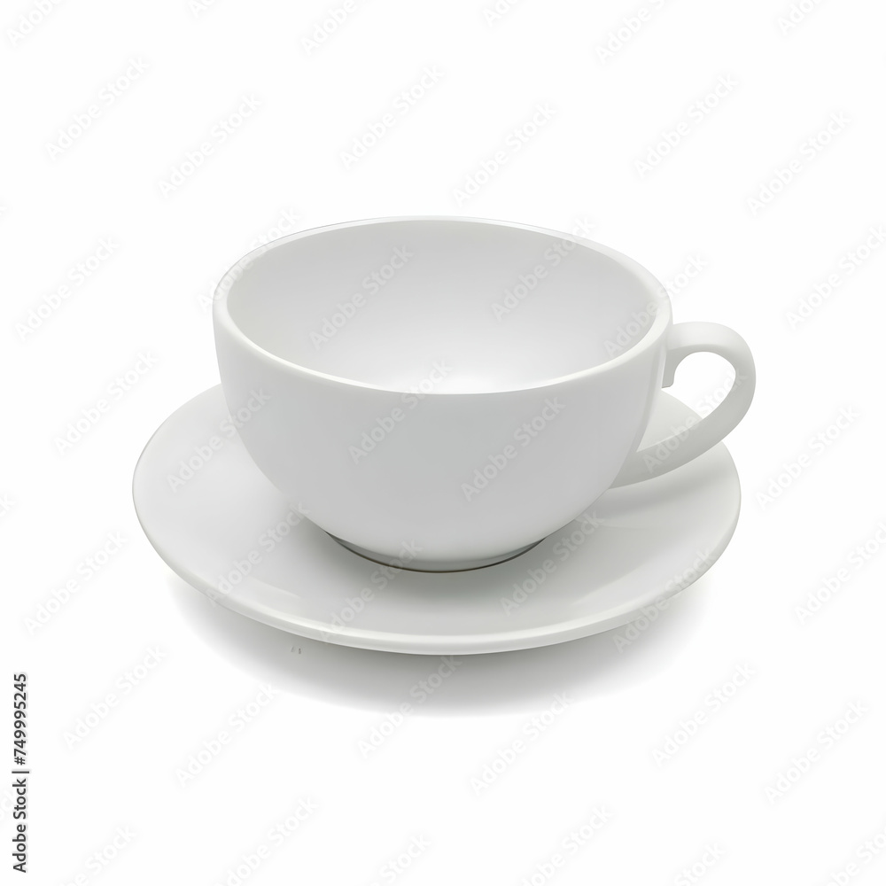 White tea cup on white background White tea cup on white background