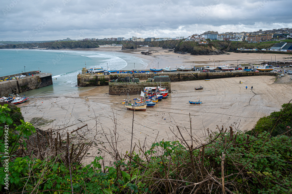 The harbour at Newquay, Cornwall, England