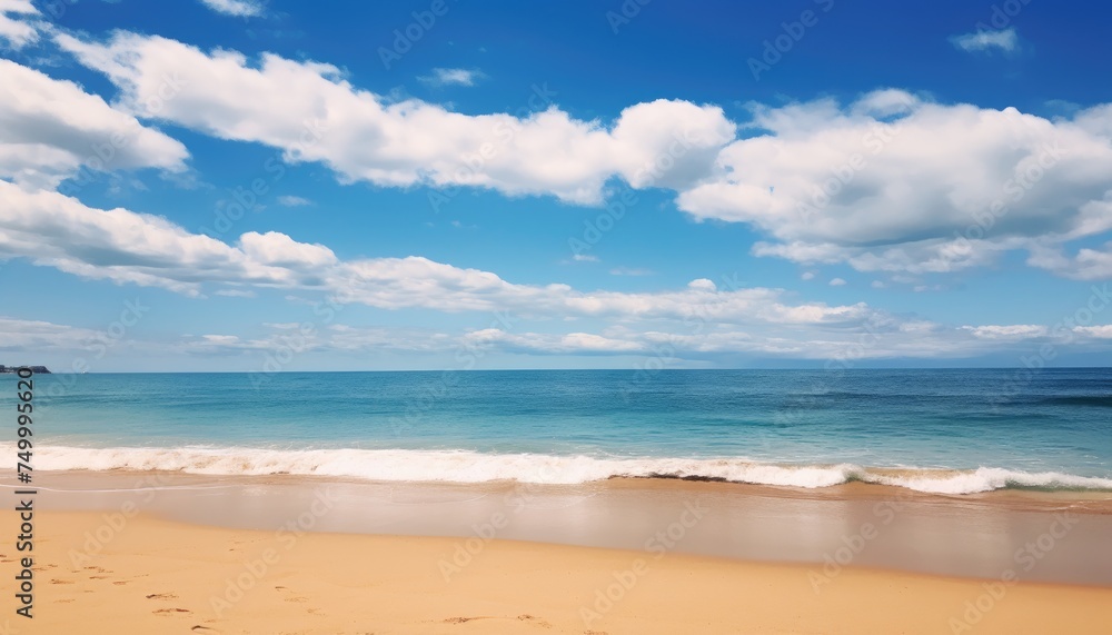 Sandy beach and ocean