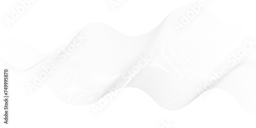 Vector abstract white and gray technology wave background. futuristic gradient and white wave curve lines banner design. Modern template design flowing particles wave.