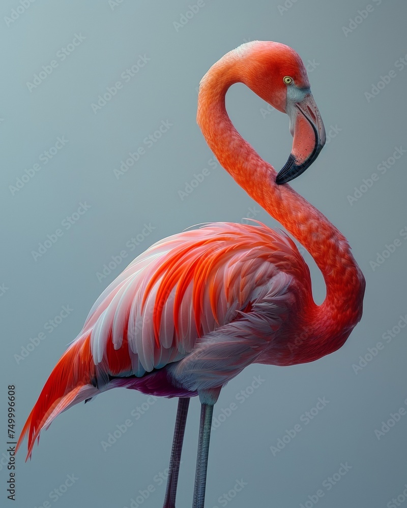 Obraz premium close up of a pink flamingo