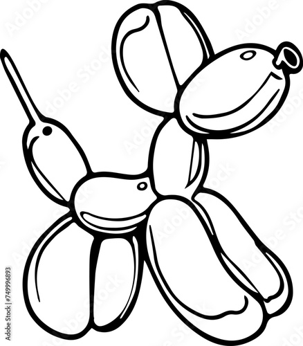  outline figurine balloon dog 