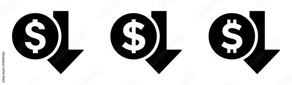 Cost reduction flat vector icon designs Cost reduction flat vector icon designs