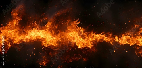 high quality flames texture on black background, 16k, copy space, background can be used for mockups
