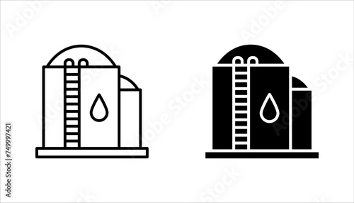 Water tank linear icon set. Modern outline Water tank logo concept on white background from Industry collection. vector illustration.