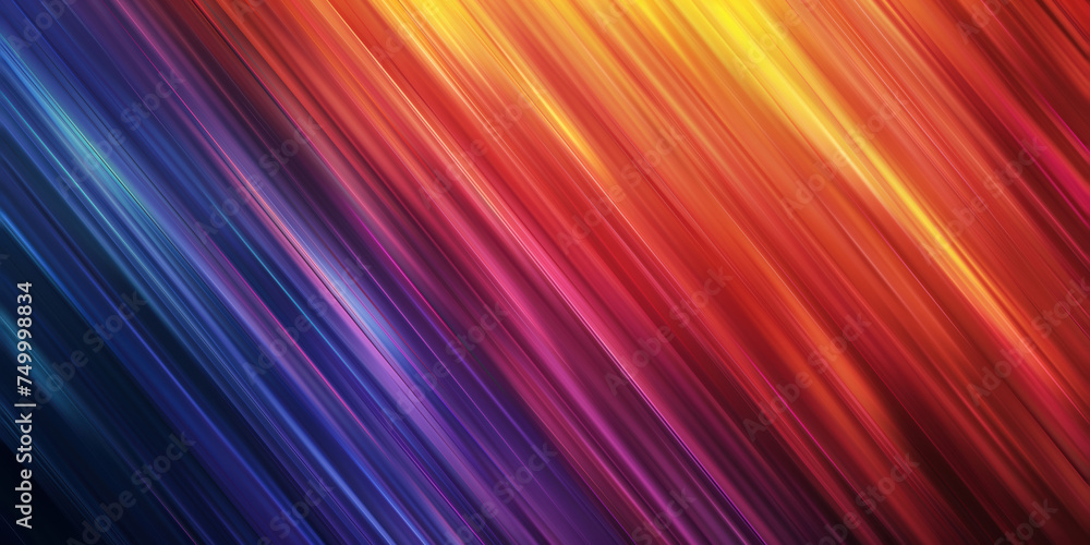 Abstract futuristic background. Reds, oranges and purple motion blur lines set against a black background. Flashes of light. Neon glow. Sci fi concept. Technology and innovation background. 