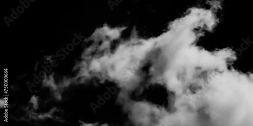 Beautiful white cloud on black background. Textured smoke, brush effect. a cloud is an aerosol comprising a visible mass of minute liquid droplets, frozen crystals. Cloudscape as background.    © Chip Kidd
