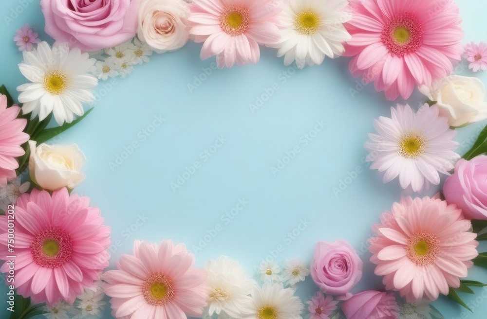 Background with flowers in pastel shades. Pastel flowers empty space for text Background with flowers in pastel shades. Pastel flowers empty space for text