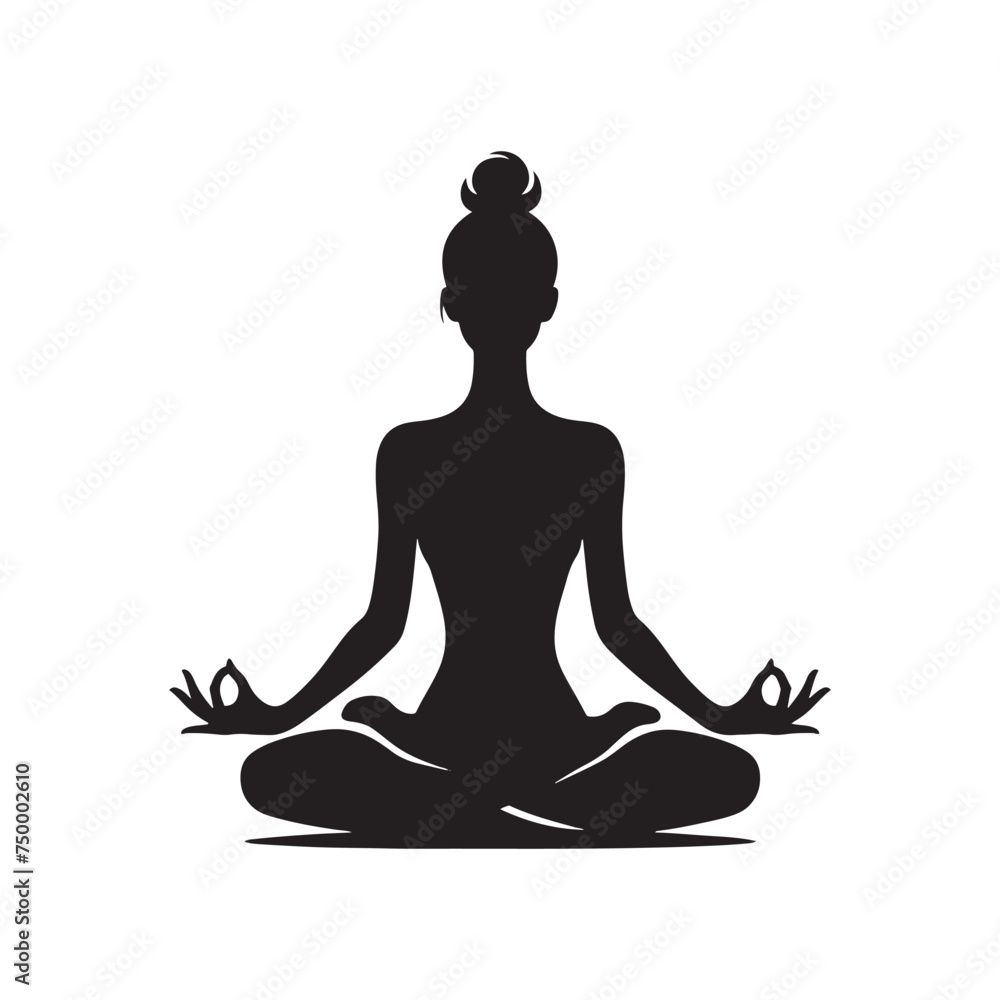Yoga Serenity: Vector Yoga Lady Silhouette - Embodying Peace and Tranquility in Graceful Form. yoga illustration, yoga lady, yoga lady vector. Yoga Serenity: Vector Yoga Lady Silhouette - Embodying Peace and Tranquility in Graceful Form. yoga illustration, yoga lady, yoga lady vector.