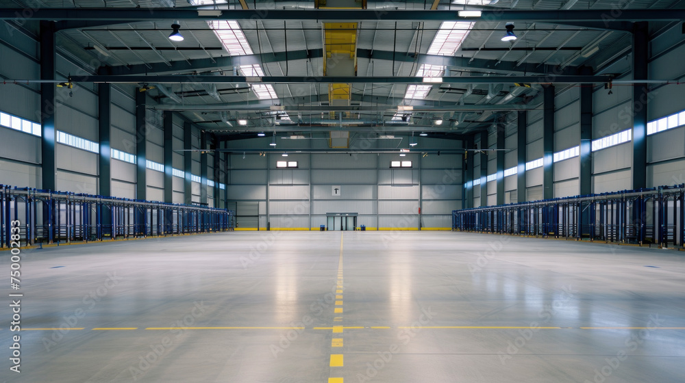Interior of a large warehouse Interior of a large warehouse