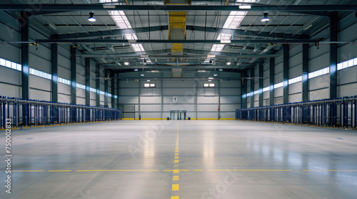 Interior of a large warehouse