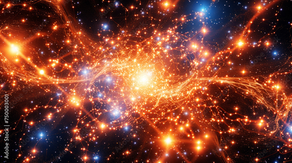 Distant stars and galaxies in the deep space Distant stars and galaxies in the deep space