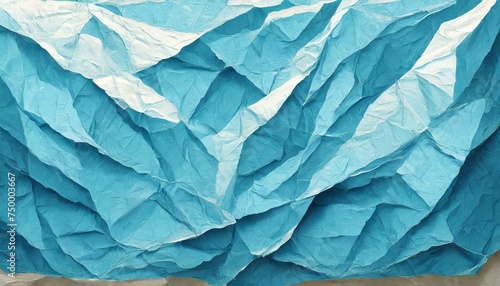 Textura papel arrugado azul claro photo