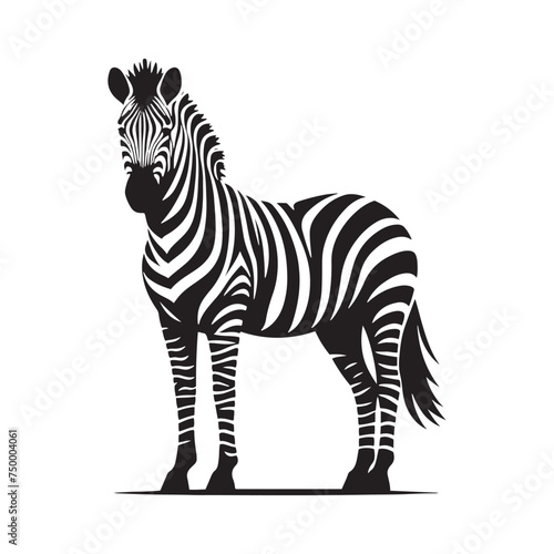 Vector Zebra Silhouette - Embracing the Grace and Beauty of Africa s Iconic Striped Equine. Zebra illustration  Zebra vector.