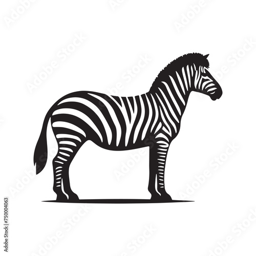 Vector Zebra Silhouette - Embracing the Grace and Beauty of Africa s Iconic Striped Equine. Zebra illustration  Zebra vector.
