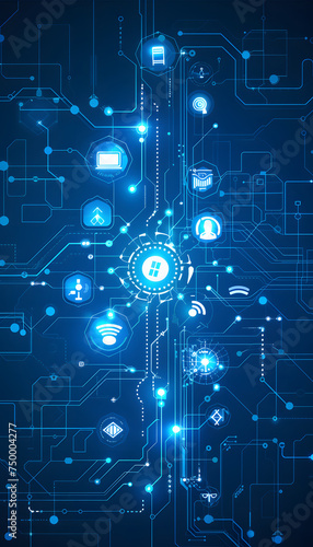 Neon Technology Background