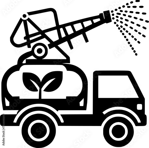 Fertilizer sprayer vector icon. filled flat sign for mobile concept sign, symbol, vector, art