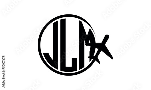 JLM three initial letter circle tour & travel agency logo design vector template. hajj Umrah agency, abstract, wordmark, business, monogram, minimalist, brand, company, flat, tourism agency, tourist