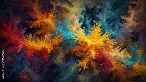 abstract colorful background with paint