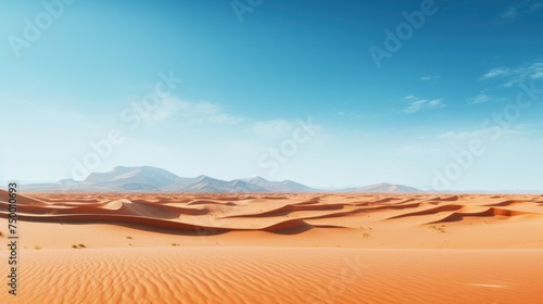 desert against clear blue sky, expanding desert, drought