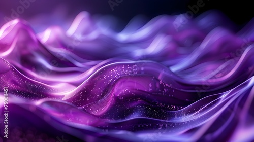 Stylish Purple Abstract Wave with Luminous 3D Effects