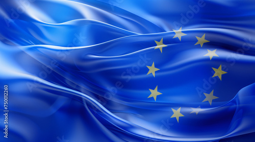 European union concept glossy flag abstract background