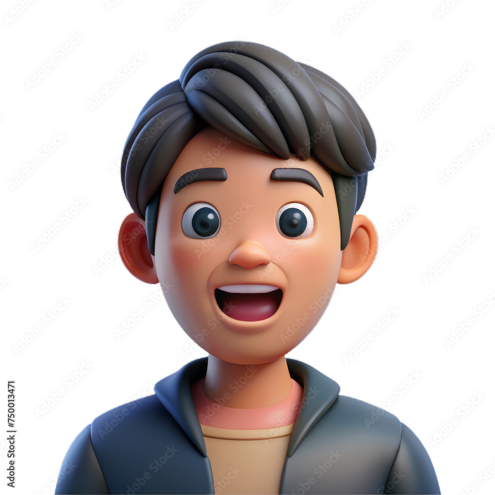 3d character people close up portrait, smiling nice, 3d Avartar or icon,