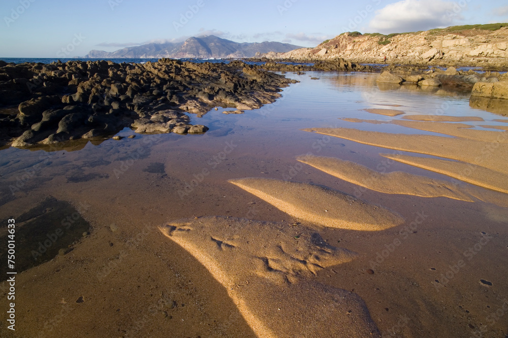 beach in the evening Seascape Porticciolo, Alghero, Sardegna. Italia beach in the evening Seascape Porticciolo, Alghero, Sardegna. Italia