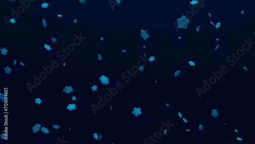 3d render, blue particles background, stars imitation 
